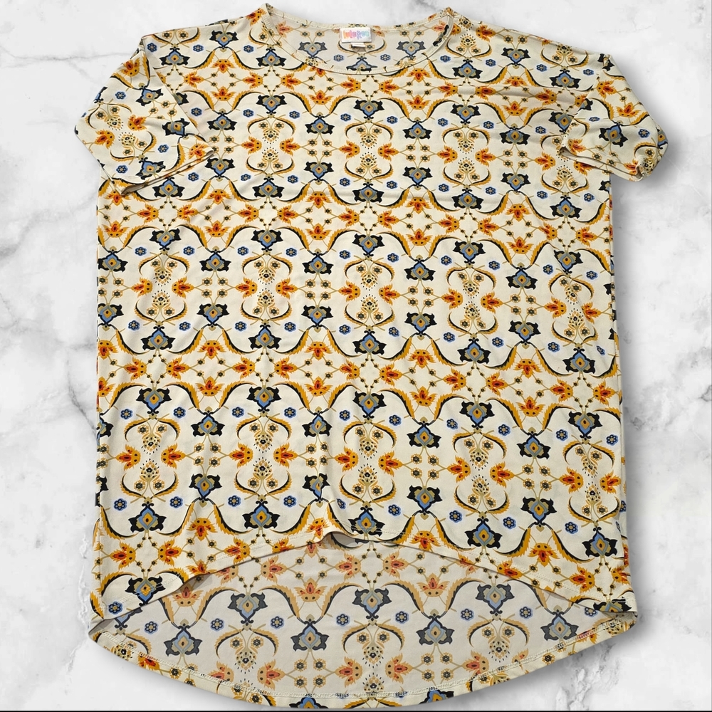 LuLaRoe Colorful Short Sleeve Blouse Shirt Top Size Xtra Xtra Small (XXS) B60